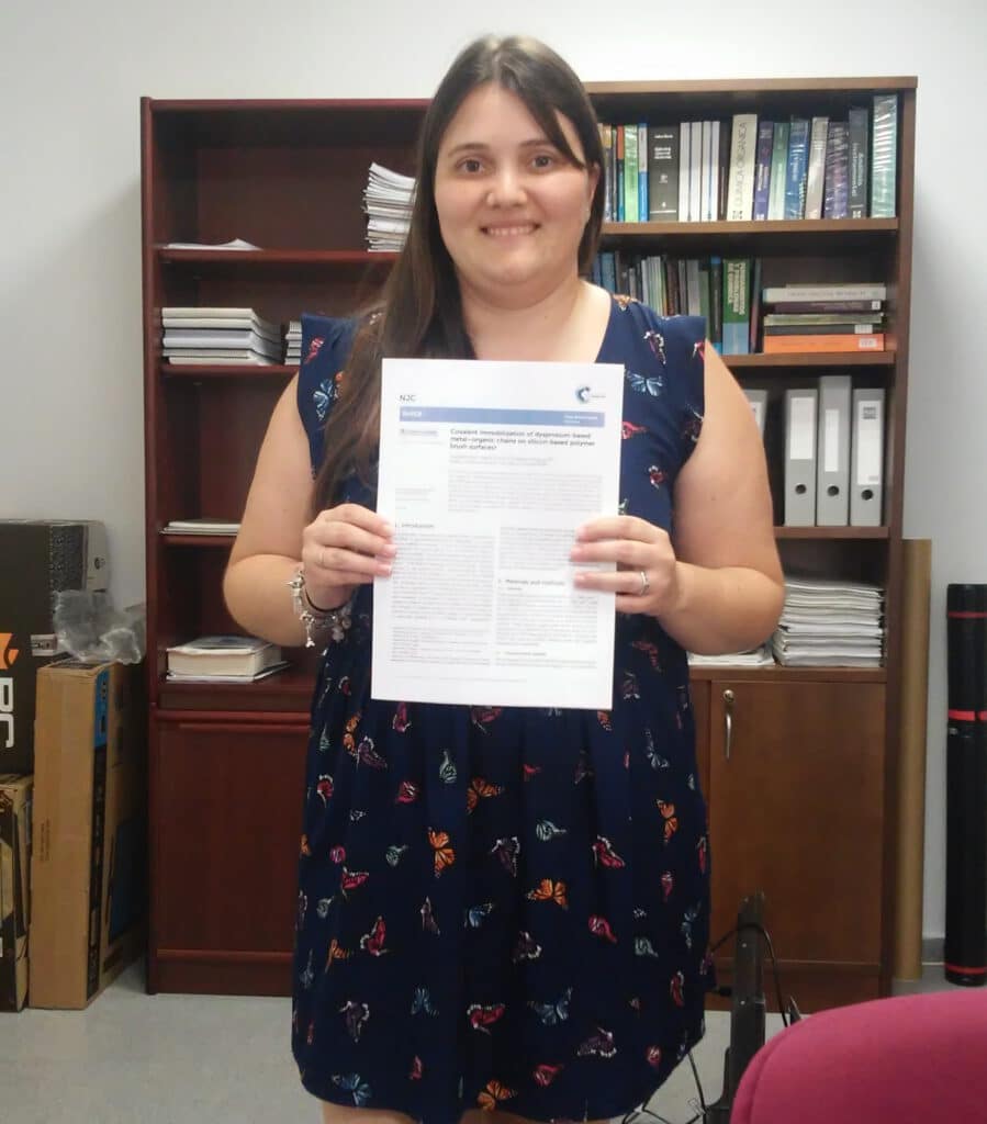 Ana Belén publishes in New Journal of Chemistry. We now know how to characterize these surfaces !! Congratulations and Good job !!