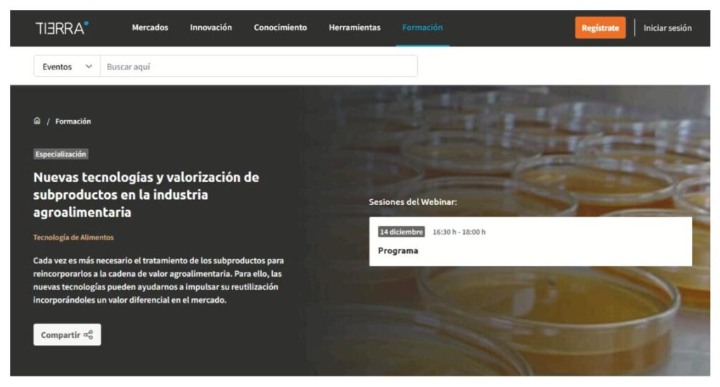 Nacho gives a presentation in a Webinar «Nuevas tecnologías y valorización de subproductos en la industria agroalimentaria» organized by Fundación Cajamar ! Many good stuff in such a reduced time !