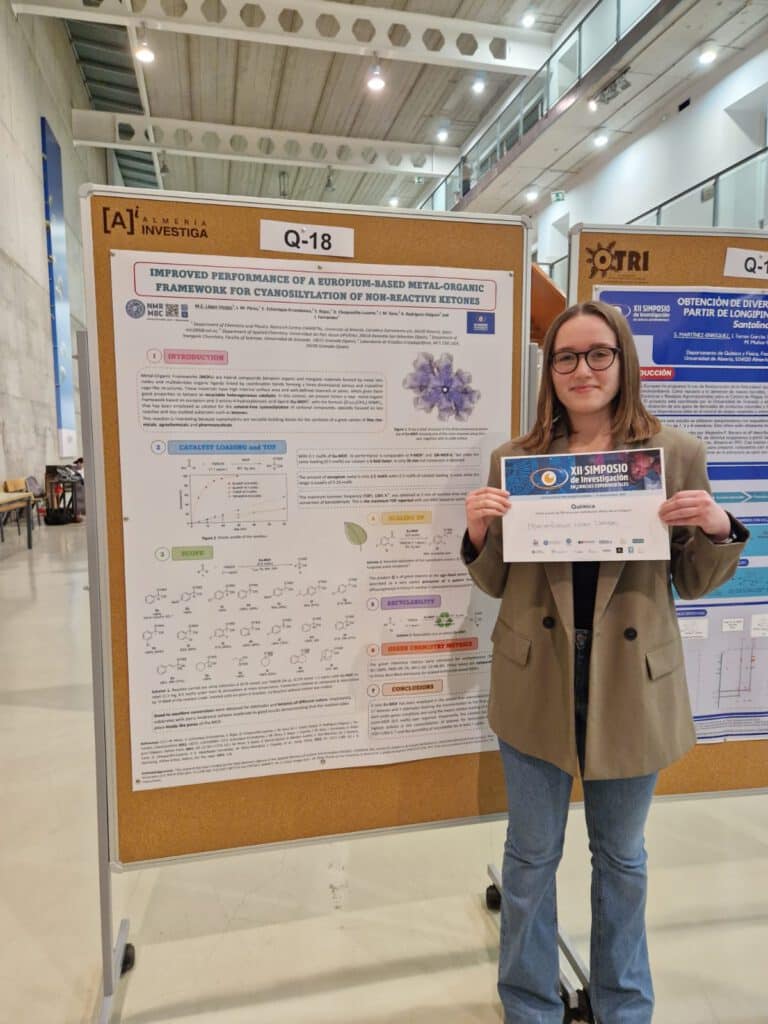 Mireya received the first prize in the XII Simposio de investigación en Ciencias Experimentales ! Very nice and complete presentation ! Congratulations Mireya !